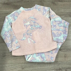 XOXO Girls Fleece Sherpa Unicorn Long Sleeve Pajamas 14/16